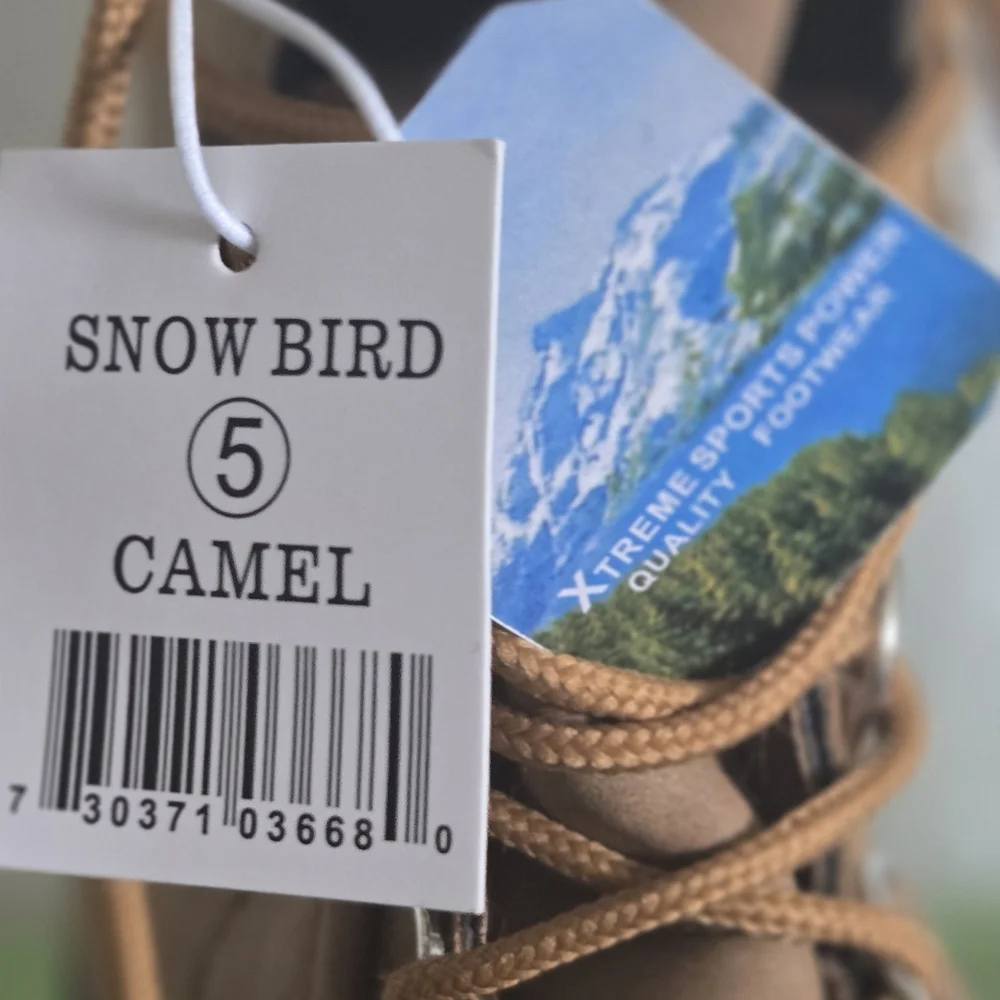 Tundra Snow Bird Waterproof Winter Boots Size 5 Camel/Black